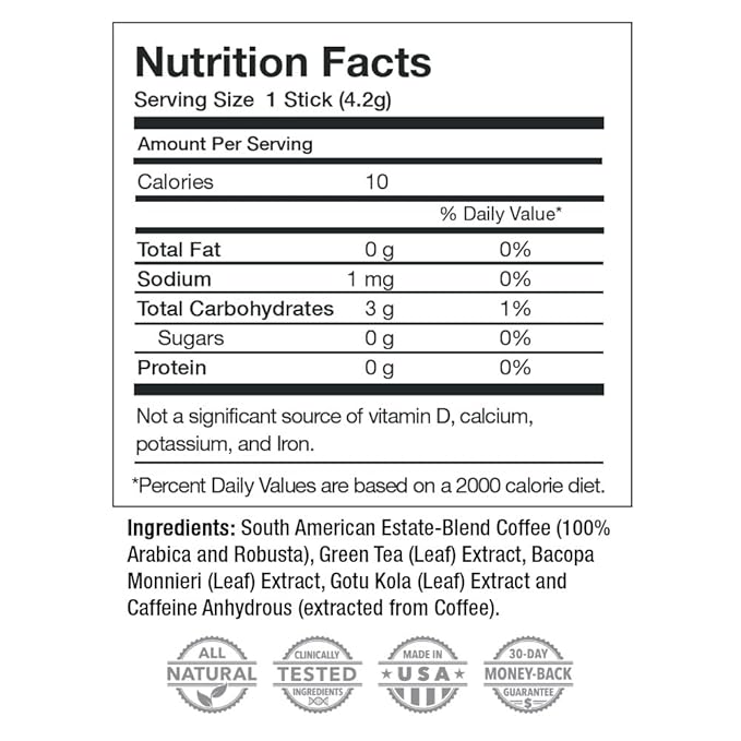 Javita Energy + Focus Instant Coffee Packets, 100% South American Arabica & Robusta Blend, plus Herbs for Clarity, Energy, & Focus, Keto, Dieters Drink, 3 boxes of 24 (4.2g) sticks-FlexoryFit