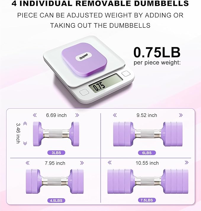15LB 20LB 50LB Adjustable Dumbbell Set Free Weights Dumbbells Set for Women Men Hand Weights Sets Adjust Dumbbell Weight Sets for Home Gym Exercise Workout Strength Training Equipments-FlexoryFit