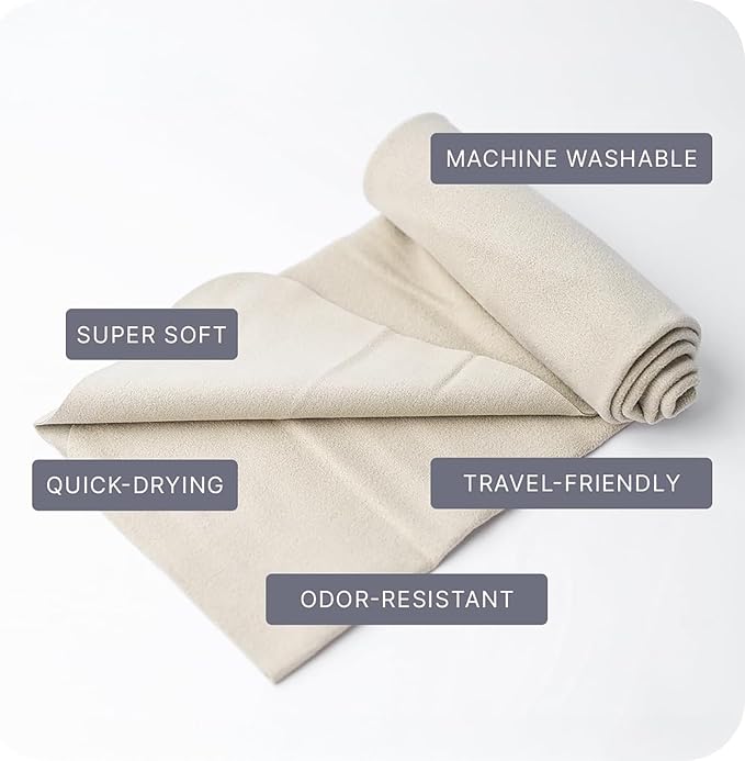 Suede Sweat Towel for Yoga, Pilates, Hot Yoga, Home Workouts, Gym - Soft Absorbent Quick Dry Hand Towel Travel Size-FlexoryFit