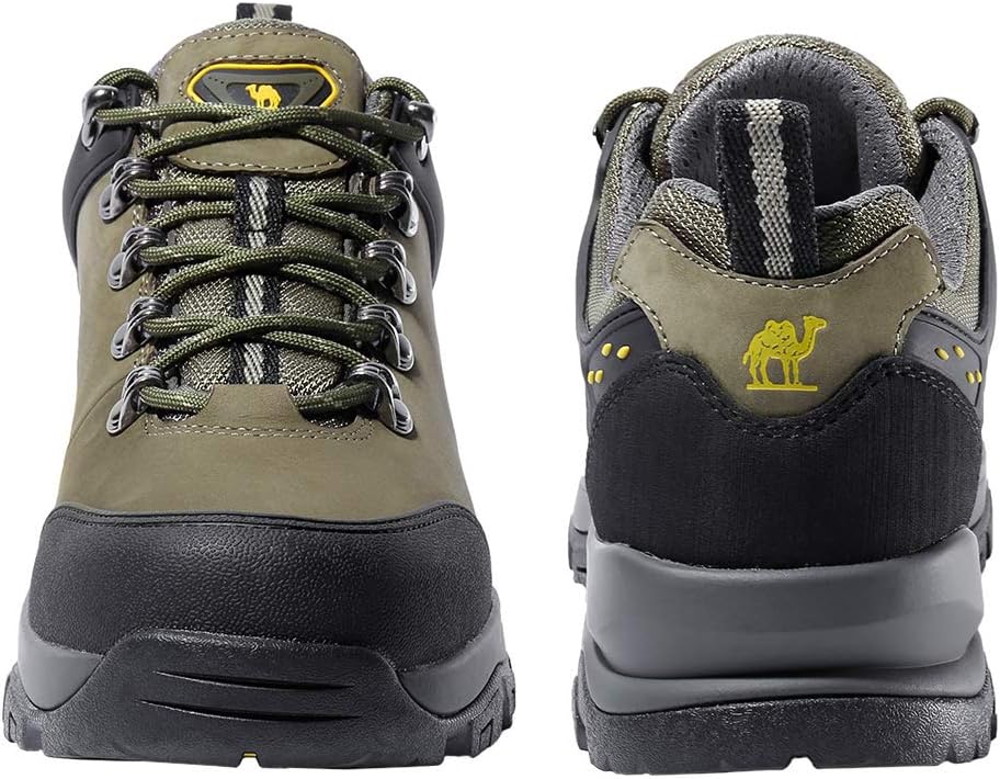CAMEL CROWN Hiking Shoes Men Trekking Shoe Low Top Outdoor Walking Waterproof Leather Trail Sneakers