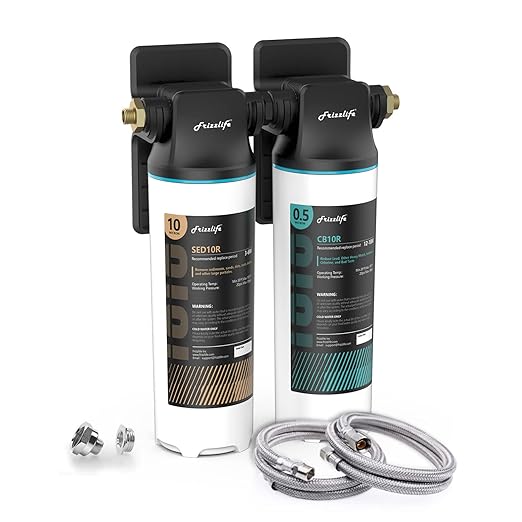 Frizzlife DW10 Under Sink Water Filter System, NSF/ANSI 53&42 Certified Elements by FRIZZLIFE