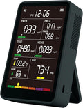 Professional Indoor Air Quality Monitor with AQI Beep Alarms, Portable Real-Time Detector for Home Cars Plants and Pets