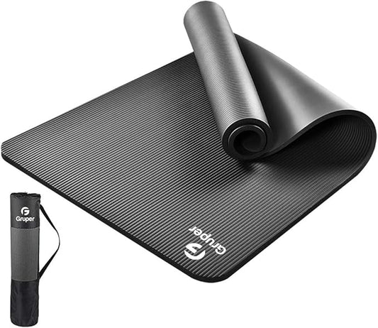 Thick Yoga Mat Non Slip, Large Size 72" L x 32" W x 0.6" TH, Premium Exercise & Fitness Mat with Carrying Strap and Bag, Workout Mats for Home-FlexoryFit