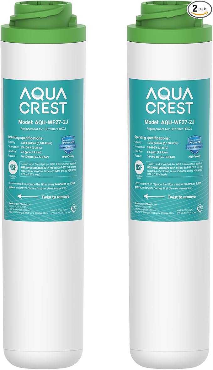 AQUA CREST FQK2J Under Sink Water Filter, Replacement by AQUACREST