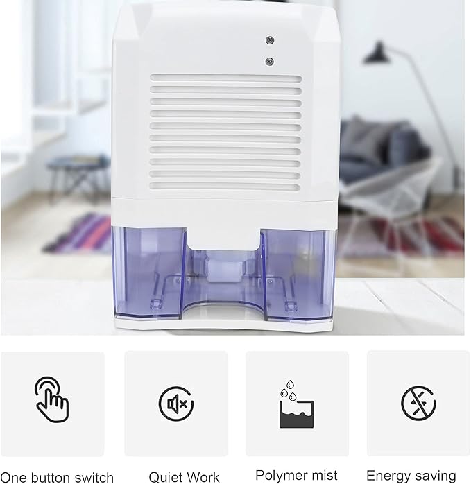 Topyond Small Dehumidifier, USB Dehumidifier for Bathroom and Bedroom, Humidity Removal Machine for Home Use, Portable Closet Dehumidifier