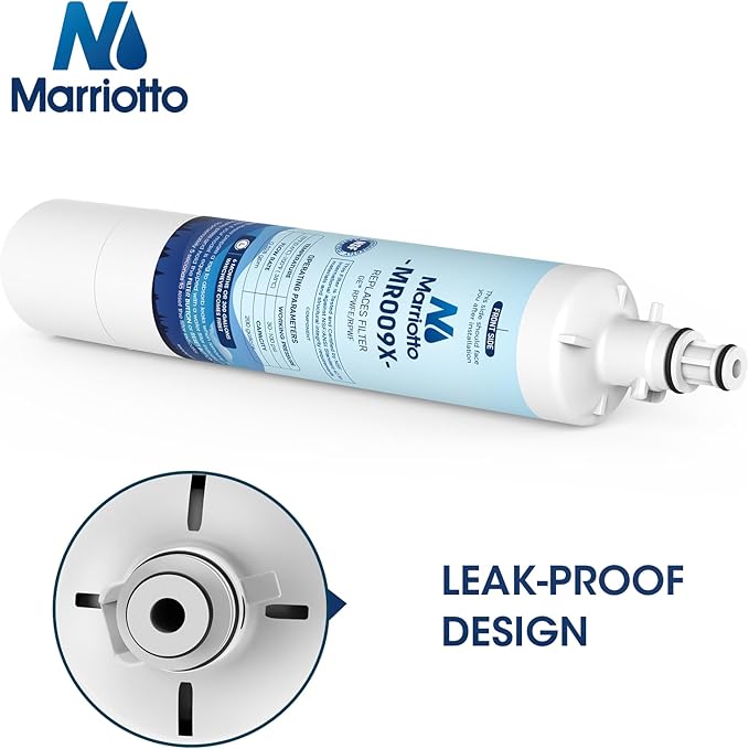 MARRIOTTO Replacement for GE® RPWFE, RPWF (Built-in CHIP) Refrigerator Water Filter, Compatible with GFE28GELDS, PFE28KELDS, PFE28KYNFS, GFD28GELDS, GYE22HMKES, GFE28GYNFS, GFD28GYNFS, Pack of 2