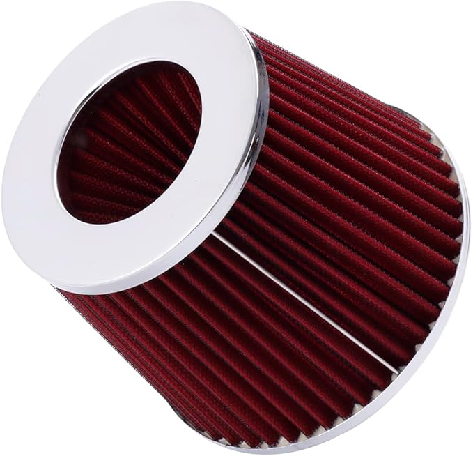 4"Universal Clamp-on Air Intake Filter - Washable, High-flow，Lower intake air temperature, Inlet Cold Air Cone Replacement