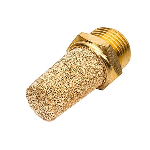 Beduan 3 Pcs Pneumatic Brass Exhaust Muffler Filter, 1/4" Male Thread Hex - Image 4