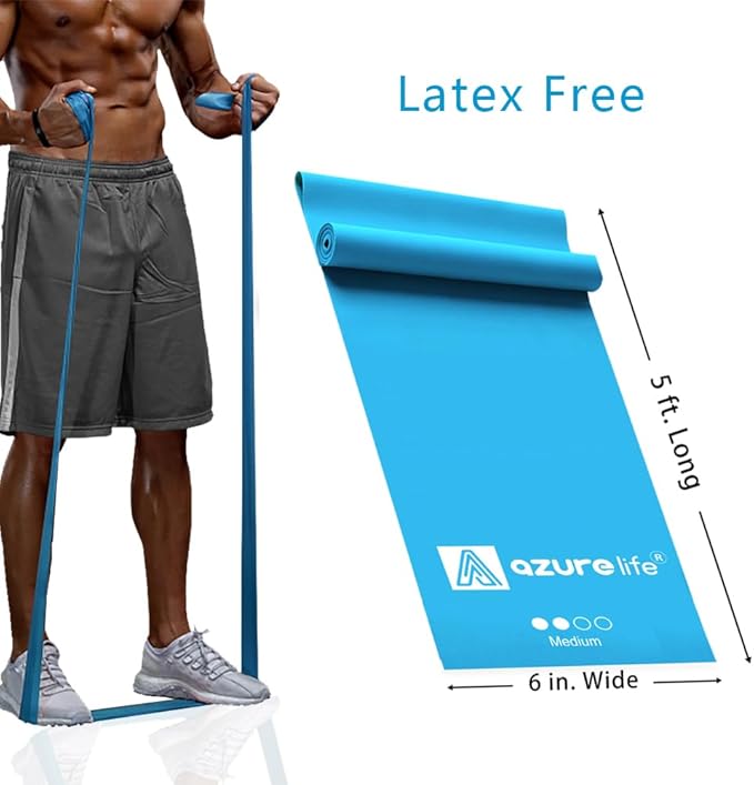 Professional 8 Yards Bulk Resistance Bands Rolls or 5,6,7 ft. Long Non-Latex Elastic Exercise Bands, Stretch Bands for PT, Yoga, Pilates, Rehab, at-Home or The Gym Workouts-FlexoryFit