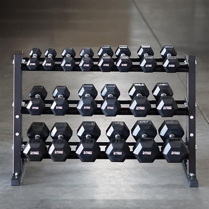 Rubber Hex Chrome Dumbbell Complete Package Set-FlexoryFit