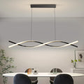 Modern Pendant Lights Fixture, 57in Aluminum LED Chandelier with Remote Control Dimmable 3000k-6000K Color Temperature, Island Lighting Lamp for Kitchen, Dining Room, Billiard Room