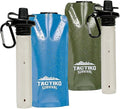 2-Pack Tactiko Survival 20oz/600ml Filtered Water Bottle Kit by TactikoSurvival