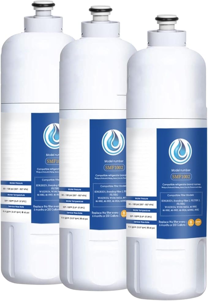 EDR2RXD1 W10413645A Water Replacement, Compatible with W10413645A, EDR2RXD1, KAD2RXD1, WHR2RXD1, Kenmore 46-9082, 9082, 46-9903, P9RFKB2L, 3 Count