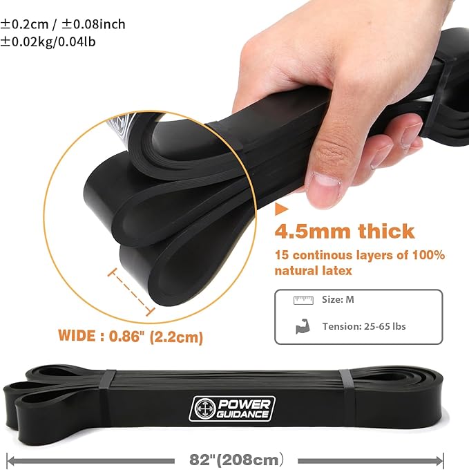 POWER GUIDANCE Pull Up Assist Bands - Stretch Resistance Band - Mobility Band - Powerlifting Bands - by Perfect for Body Stretching, Powerlifting, Resistance Training-FlexoryFit