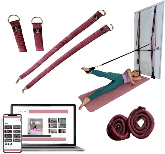 STAERK Pilates Suspension Training System - Premium Resistance Training Kit - At-Home Pilates for Strength & Flexibility - Resistance Bands Set for Home Gym, Travel, and Outdoors-FlexoryFit