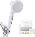 SecondShower Hand Clinically Proven Filtered Shower Head for Skin Health, High Pressure Handheld with NSF Certified Filtration for Hard Water, Natural Vitamin C Shower Filter (Pure Silver)
