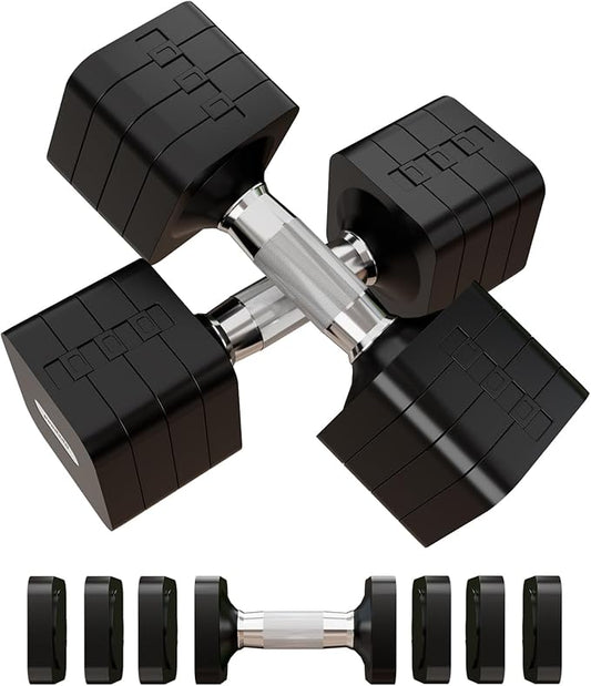 15LB 20LB 50LB Adjustable Dumbbell Set Free Weights Dumbbells Set for Women Men Hand Weights Sets Adjust Dumbbell Weight Sets for Home Gym Exercise Workout Strength Training Equipments-FlexoryFit