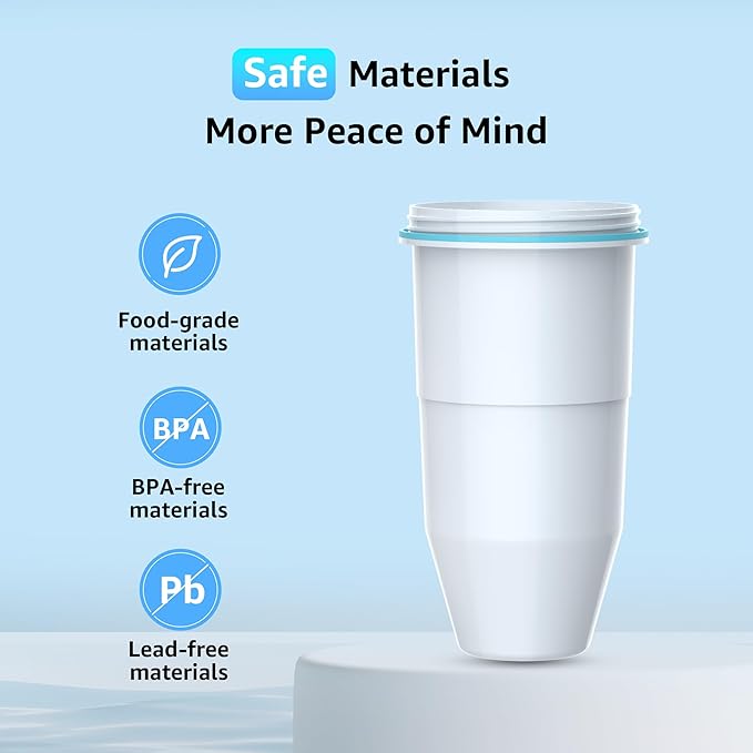 AQUA CREST Multiple-Stage Water Filters, Compatible with ZeroWater® Pitcher and Dispenser, Reduces Chlorine, PFOA/PFOS, Taste and Odor, TDS and More, 2 Pack