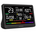 16 in 1 Air Quality Monitor Indoor 7" Display 9 AQI+7 AQI Alerts Air Quality Meter for CO2, TVOC, PM2.5, PM1.0, PM10, HCHO, Temperature, Humidity, AQI & Time, Air Detector Air Quality Tester for Home