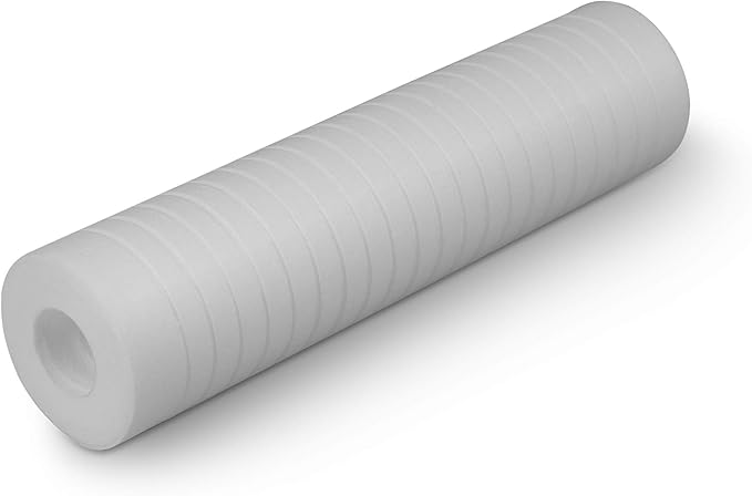 Grooved Sediment Water Filter Cartridge by Ronaqua 10"x 2.5", Four Layers of Filtration, Removes Sand, Dirt, Silt, Rust, made from Polypropylene (4 Pack, 5 Micron)