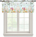 Easter Sheer Valances for Windows 42"x18", Light Filtering Kitchen Curtains by Unknown