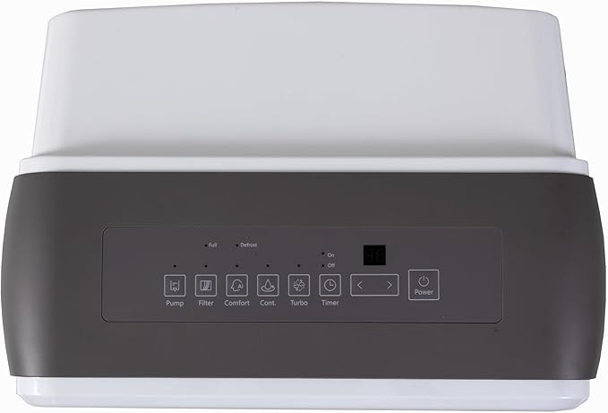 Keystone 50-Pint Portable Dehumidifier for Extra Large Rooms up to 4,500 Sq.Ft. with Auto-Shutoff & Timer - Quiet Home Dehumidifier and Moisture Absorber For Basement, Garage, Living Room