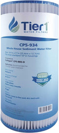 Tier1 5 Micron 10 Inch x 4.5 Inch | Pleated Polyester Whole House Sediment Water Filter Replacement Cartridge | Compatible with Culligan CP5-BBS-D, Pentek CP5-BB, W5CPHD, Home Water Filter