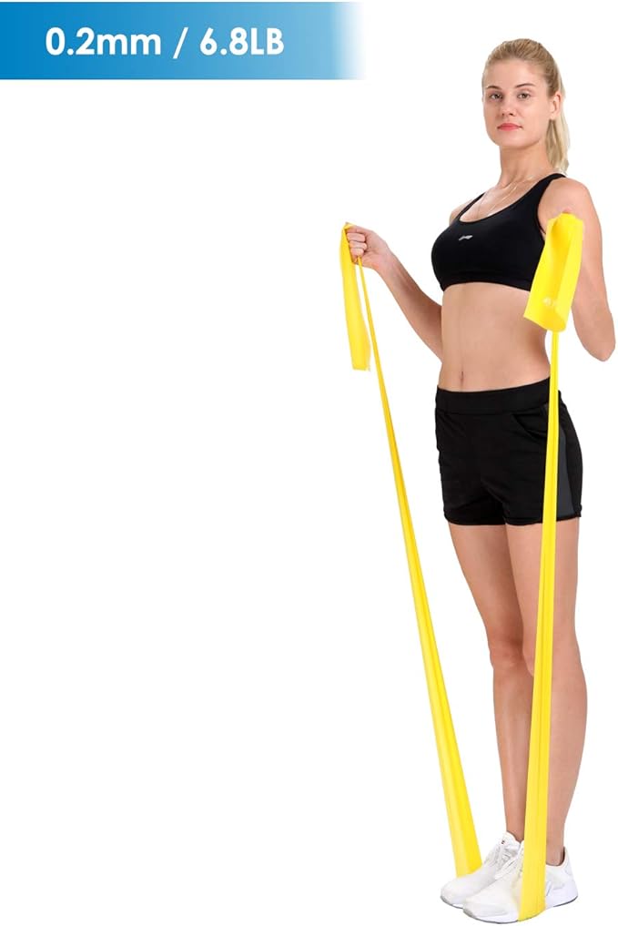 Exercise Bands for Physical Therapy | Resistance Band for Fitness, Yoga, Pilates | Long Resistance Bands for Working Out | Elastic Band for Exercise | Stretch Band-FlexoryFit
