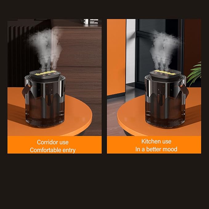 Desktop Humidifier, Quiet Top Fill USB Powered Air Humidifier with Night Light for Home Bedroom Office & Car 3L Grayish Black