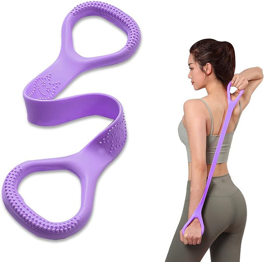 Figure 8 Fitness Resistance Band, Arm|Back Training Elastic Ropes - Pure Barre Workout Chest Arm and Shoulder Stretch Bands Exercise Equipment for Physical Therapy,Yoga,Pilates, Stretching-FlexoryFit