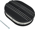 12" Air Cleaner Kit Oval Half Finned Black Aluminum Compatible by TBAPFS