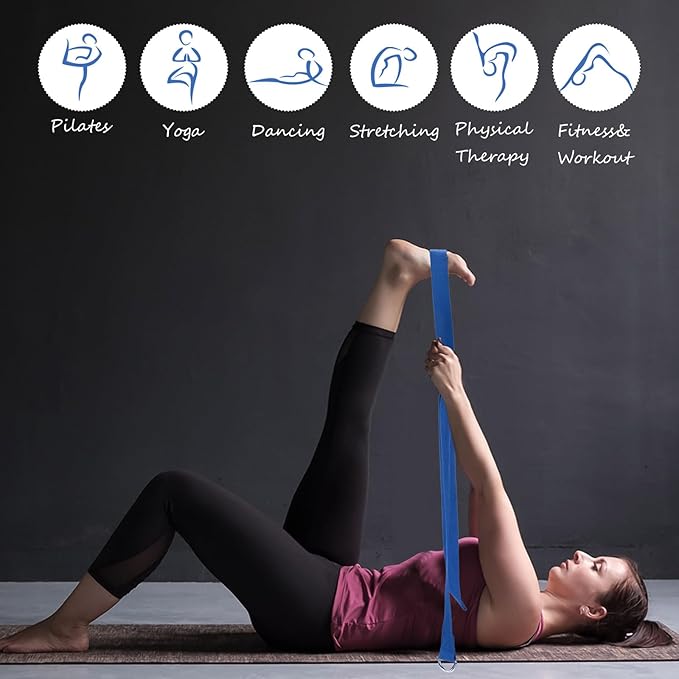 Outus 20 Pack Yoga Blocks and Straps Non-Slip EVA Foam Blocks with Metal D Ring Straps for Gym Exercise and Workout-FlexoryFit
