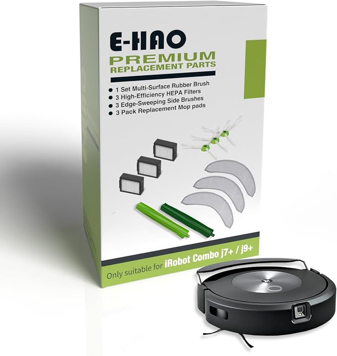 Vacuum Replacement Parts for iRobot Roomba Combo j7, j9+ and Max 10 Model by E-HAO