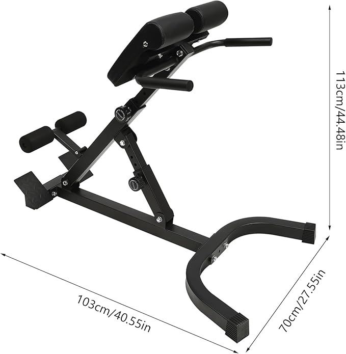 Roman Chair Back Hyper Extension Bench for Full All-in-One Body Workout,Foldable Workout Bench Machine,Adjustable Ab Sit up Bench Decline Bench Flat Bench