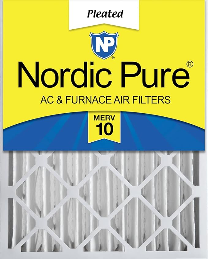 Nordic Pure 20x24x4 (19_3/8 x 23_3/8 x 3_5/8) Pleated MERV 10 Air Filter 1 Pack