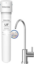 Waterdrop 17UBW-UF 0.01 μm Ultra Filtration Under Sink Water Filter System for Baçtёria Reduction, Reduces Lead, Chlorine, Bad Taste & Odor, 24K Gallons, with Dedicated Brushed Nickel Faucet, USA Tech