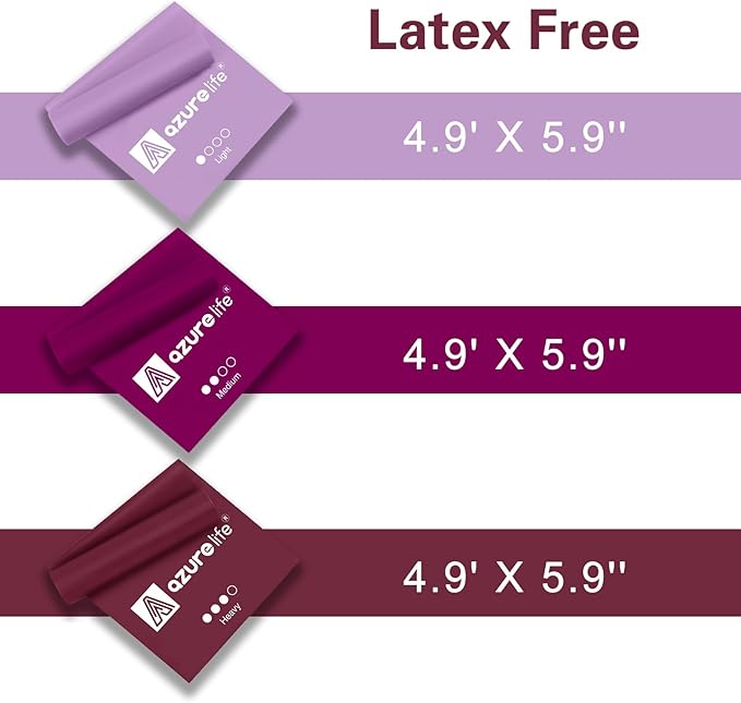 Resistance Bands,Professional Long Non-Latex Elastic Stretch Bands,Exercise Bands for Physical Therapy, Yoga, Pilates, Rehab, at-Home or The Gym Workouts, Strength Training-FlexoryFit
