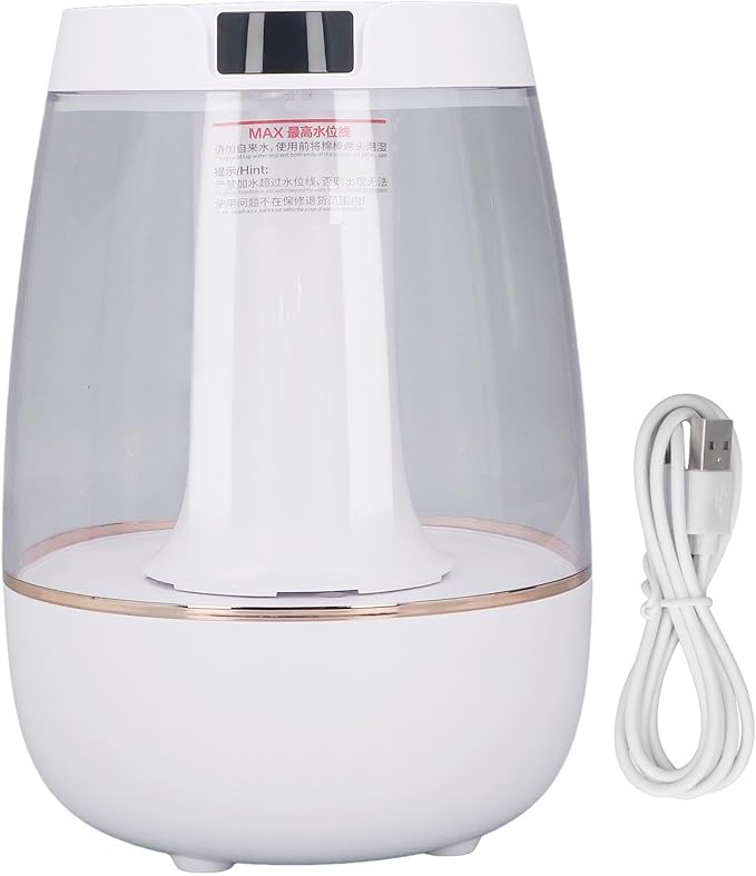 Portable Mini Humidifier, Air Humidifier White Double Spray Quiet USB 3L Large Capacity Mist Humidifier for Home, Living Room, Bedroom, Office & Car