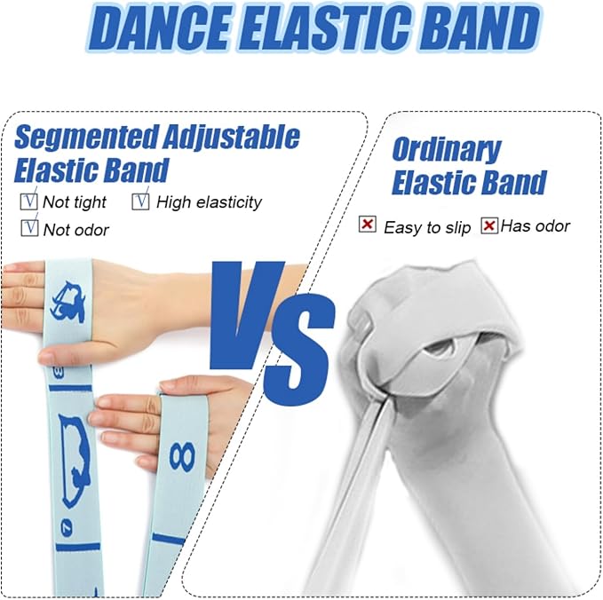 Elastic Yoga Stretching Strap with Loops, CEILIWEN Stretch Straps For Physical Therapy, Pilates Stretch Band, Elastic Exercise Bands, Leg Stretching Strap, Stretch Resistance Bands For Exercise-FlexoryFit