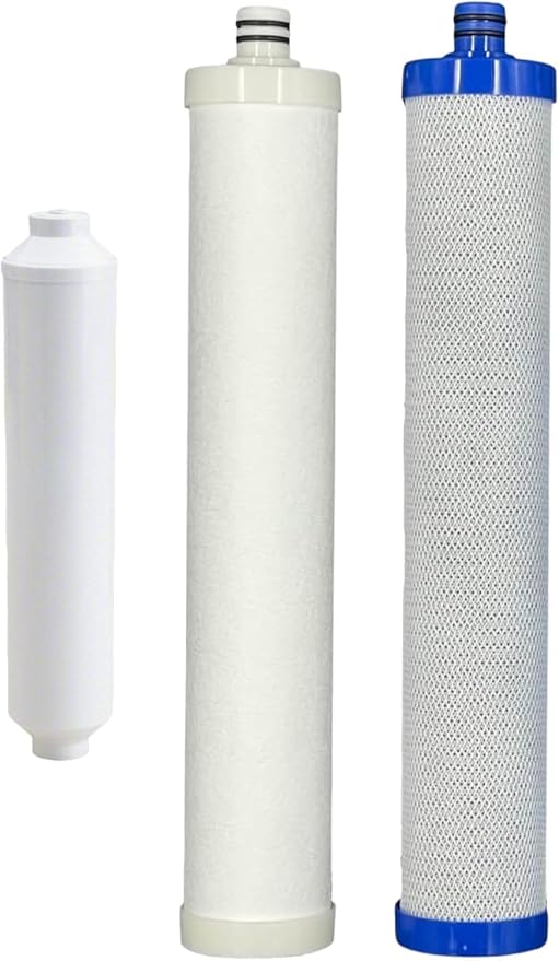 CFS – Replacement Water Filter Set Includes Carbon Block, Sediment & Inline Cartridges Compatible with AC-30 Reverse Osmosis System Models – Removes Bad Taste & Odor (Filter Set)