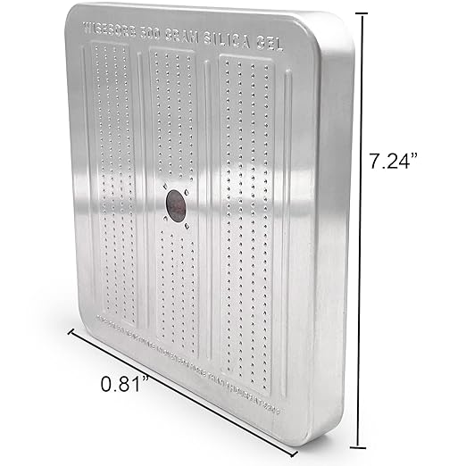 5 Packs 500 Gram Desiccant Canisters, Indicating & Rechargeable Gun Safe Dehumidifier, Portable Desiccant Canister, Silica Gel Moisture Absorber for Storage