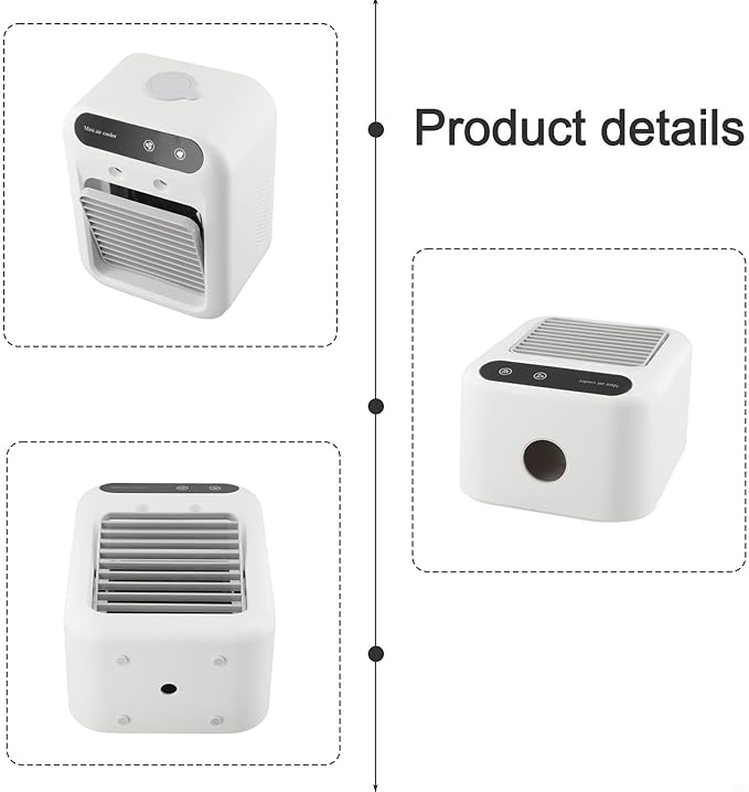 Portable Air Conditioners Personal USB Rechargeable Cooler Desktop Fan Humidifier For Car Office Travel Use
