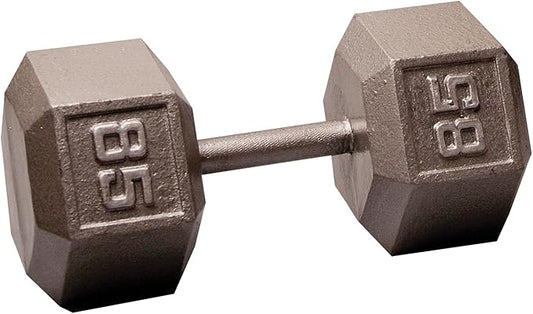 Body-Solid Cast Iron Hexagon Dumbbell, Hand Weights For Men and Women, Weight Dumbbells for Strength Training, Body Building Home Gym Training Gear-FlexoryFit
