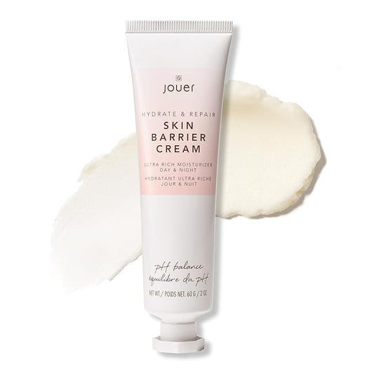 Jouer Skin Barrier Cream - Skin Barrier Repair Moisturizer - Hydrating Hyaluronic Acid DD Cream - Wrinkle Cream - Anti Aging Night Face Cream with Alpha Lipoic Acid and Coq10-2 oz-FlexoryFit