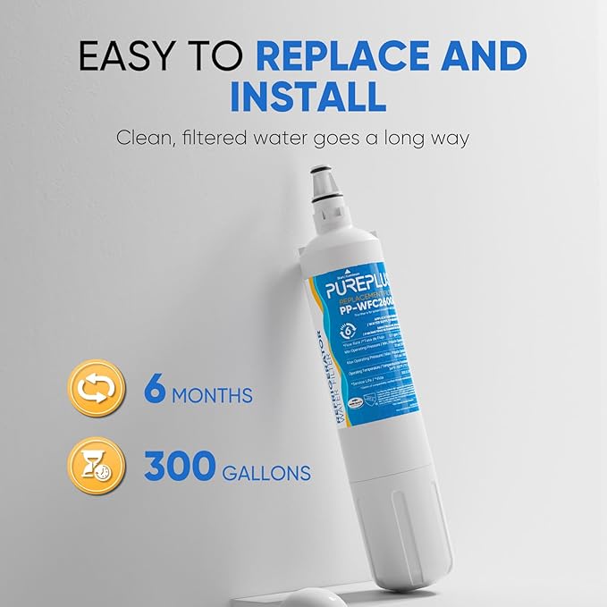 PUREPLUS 4204490 Replacement For Sub Zero, Sub-Zero 4204490, 4290510 Refrigerator Water Filter, 2 Pack