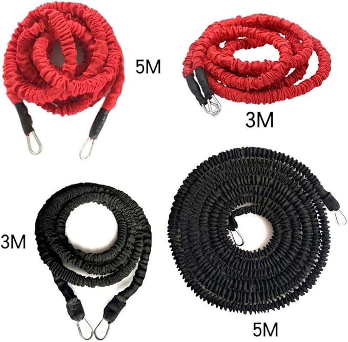 YNXing Dynamic Resistance Trainer for Resistance Training to Improve Strength, Power, and Agility 5m/2m Elastic Cord Set-FlexoryFit