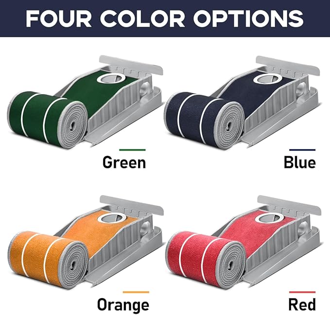 Mini Golf Putting Mat - Indoor/Outdoor with Ball Return Alignment Guide & Durable Velvet Crystal Mat Golf Accessories for Men Enjoy Speedy Wrinkle-Resistant Putting Fun