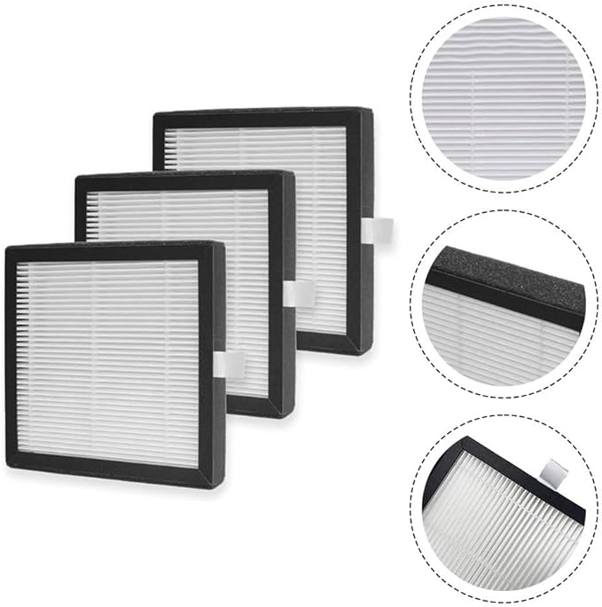 3PC Replacement HEPA Filters, For Afloia For Q7 Air Purifier Dehumidifier 2-in-1 System, For Captures Dust Particles And Pet Dander