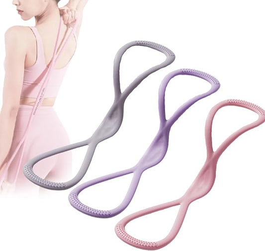 Luminousdo Resistance Bands,2025 New Upgraded Figure 8 Resistance Band for Working Out,High Elasticity Stretch Arm Rope for Yoga,Chest Expander Strap with Handles for Women Men-FlexoryFit