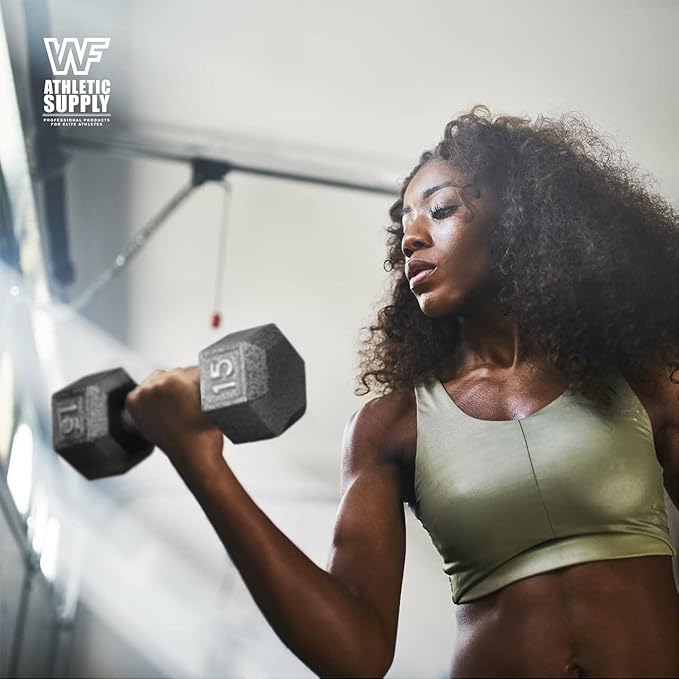 WF Athletic Supply 200Lb Dumbbell Set, 10-30Lb Dumbbell Set with Two-Tier Storage Rack for Muscle Toning, Strength Building & Weight Loss - Multiple Choices Available-FlexoryFit
